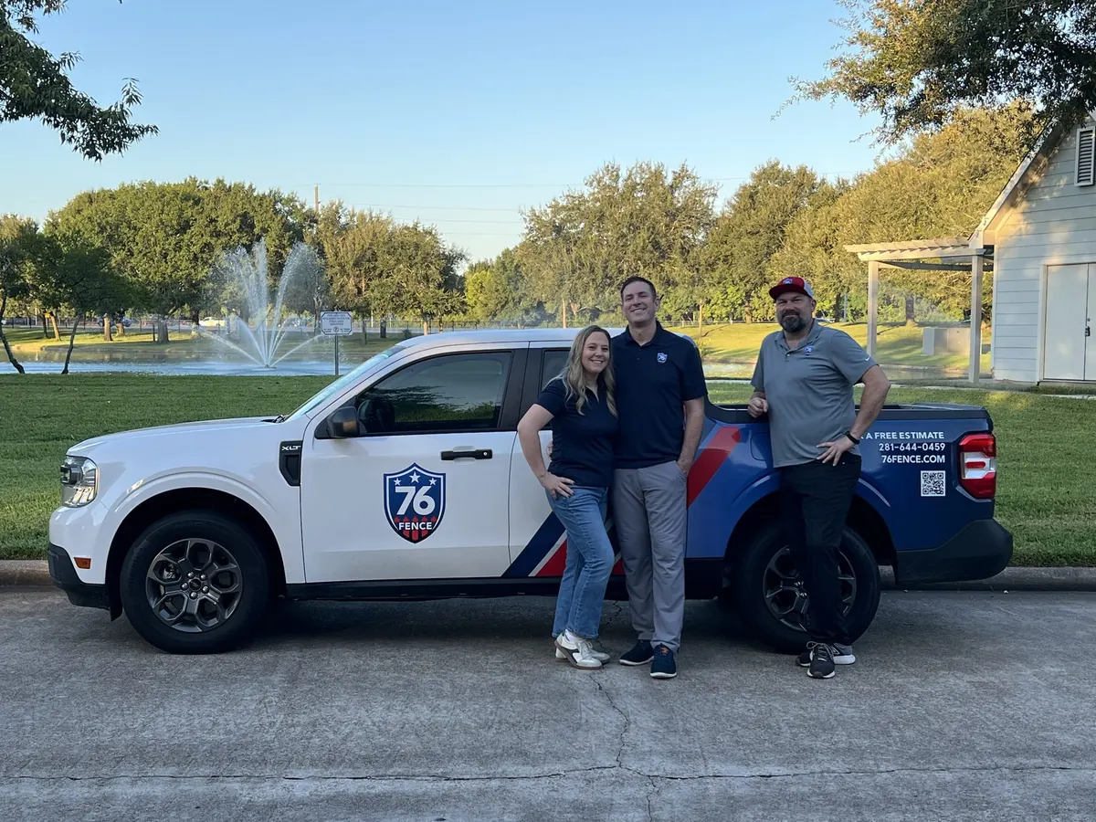 76 Fence West Houston team and company truck